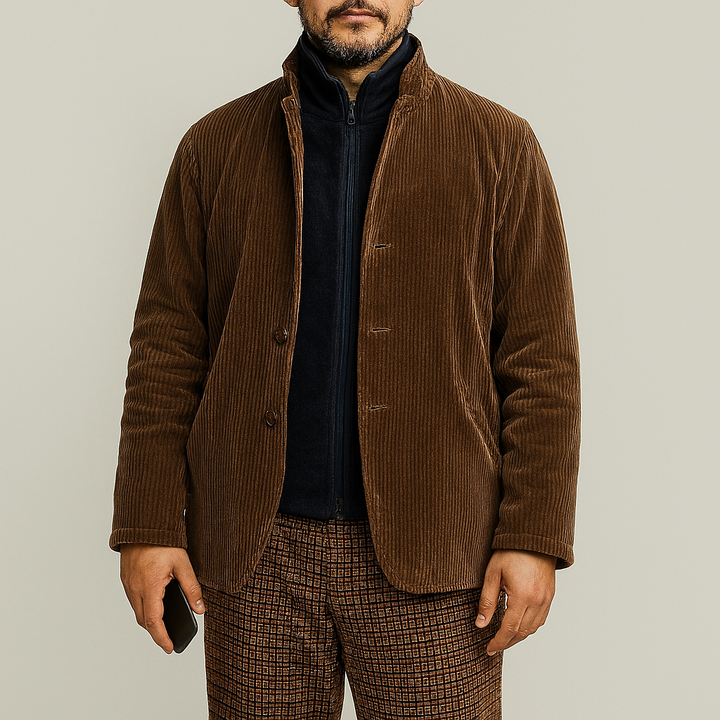 Mens Casual Jacket Retro Style Relaxed Fit