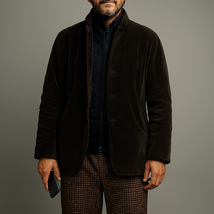 Mens Casual Jacket Retro Style Relaxed Fit - BritishMode