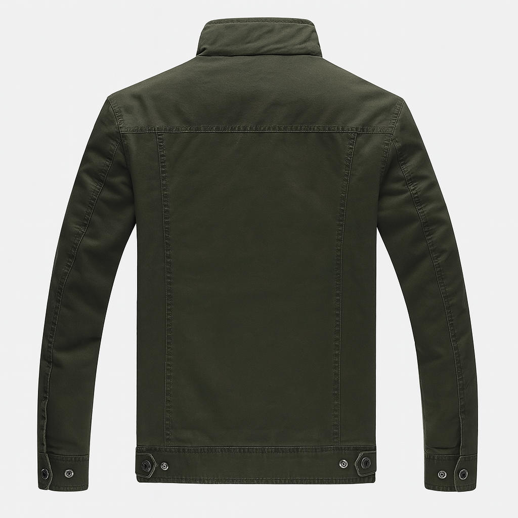 Mens Field Jacket with Utility Pockets Military Style