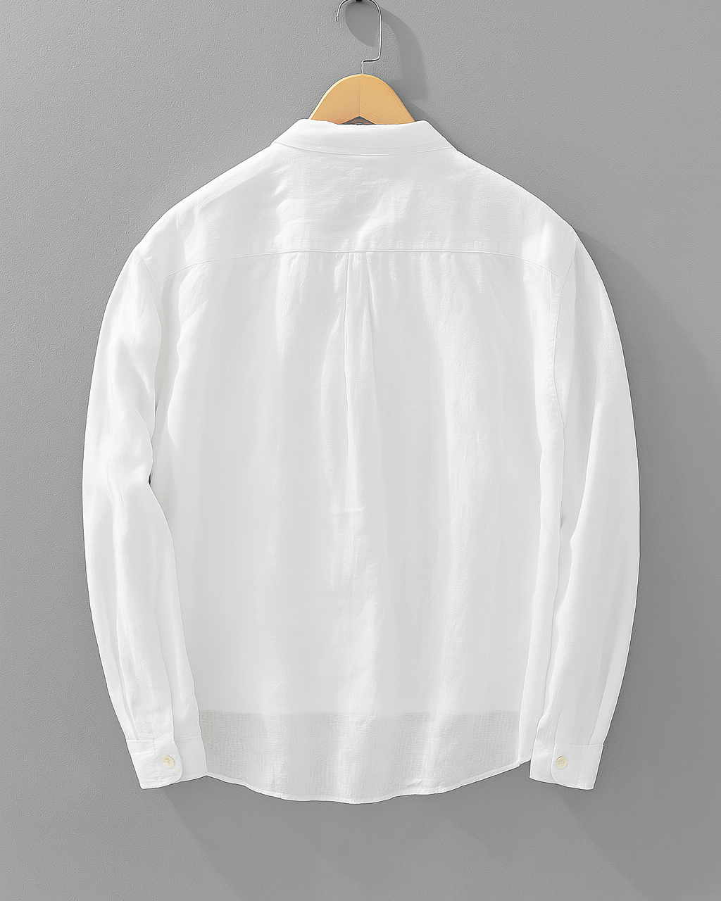 Mens Henley Shirt Cotton Linen Long Sleeve Pullover