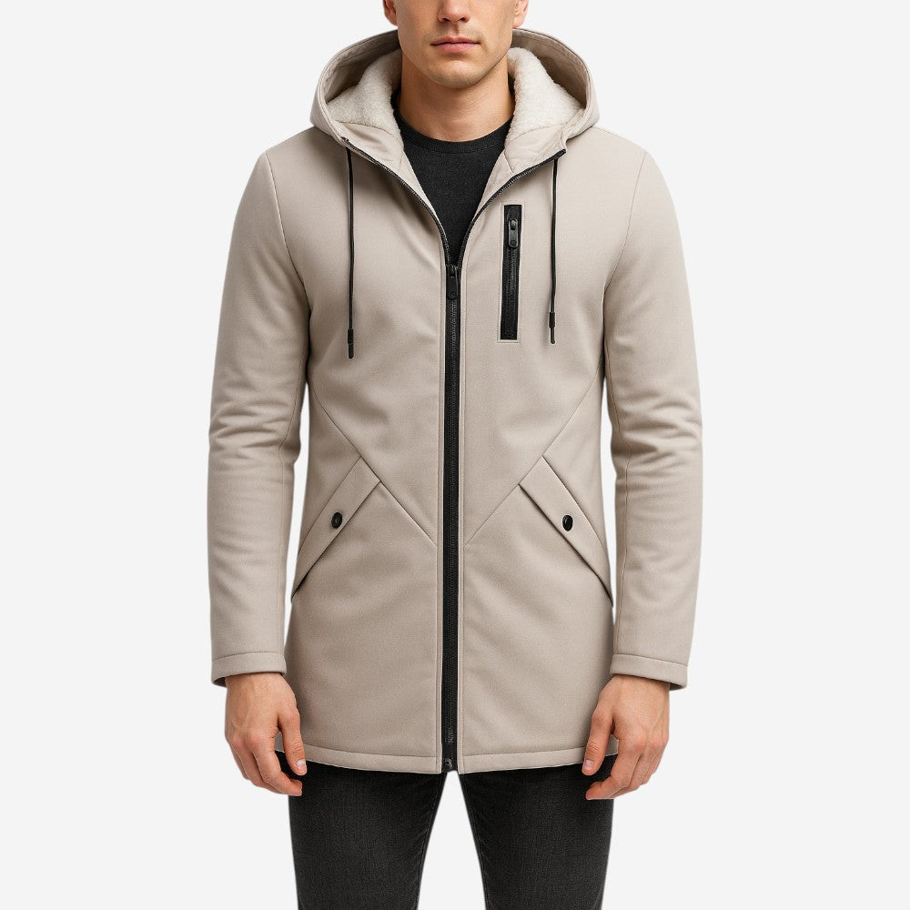Unisex Hooded Jacket with Fleece Lining - BritishMode