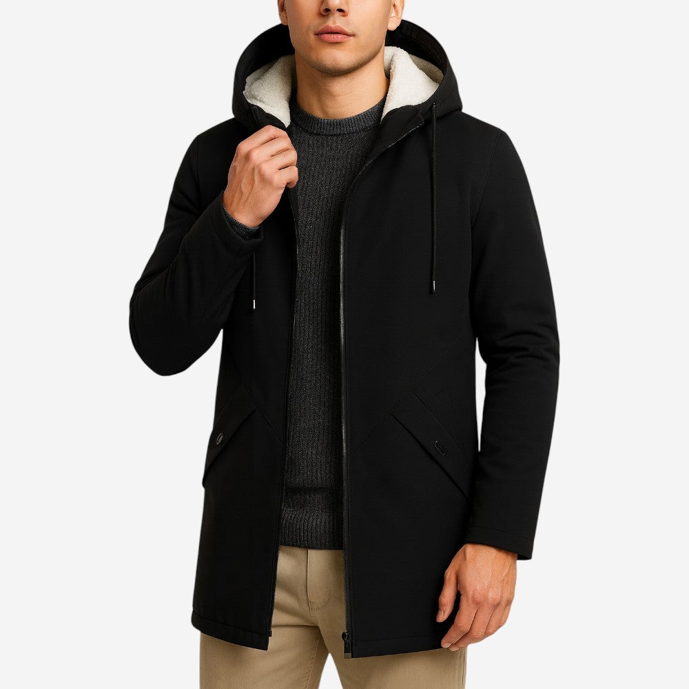 Unisex Hooded Jacket with Fleece Lining