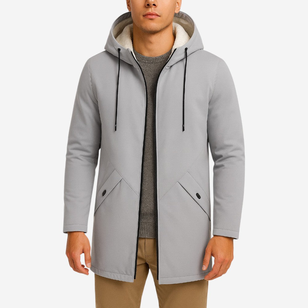 Unisex Hooded Jacket with Fleece Lining