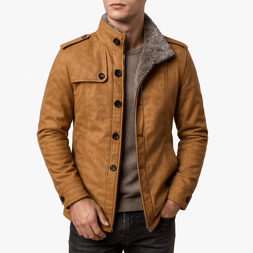 Mens Double-Breasted Jacket Urban Style
