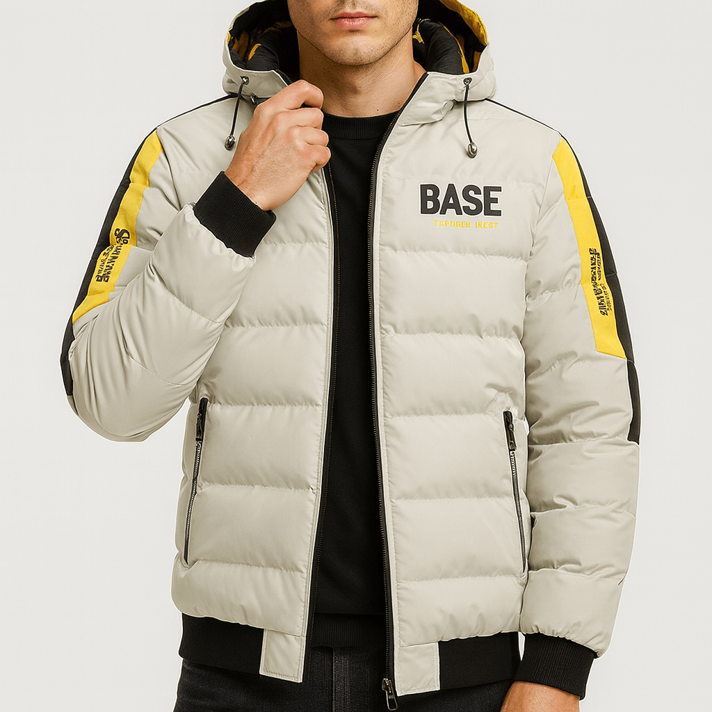 Unisex Quilted Puffer Jacket with Hood