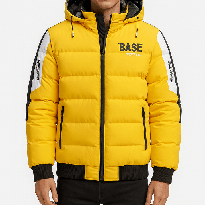 Unisex Quilted Puffer Jacket with Hood - BritishMode
