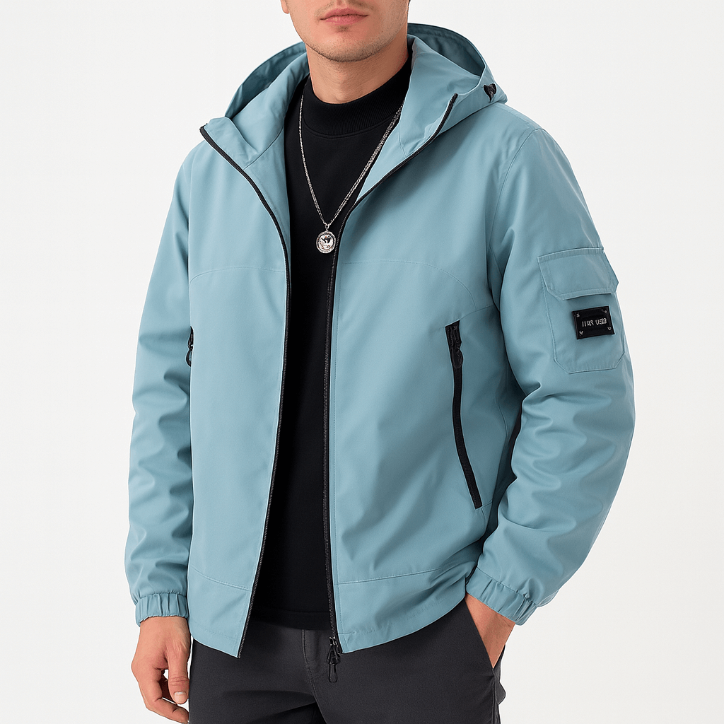 Unisex Hooded Jacket Water-Resistant Lightweight