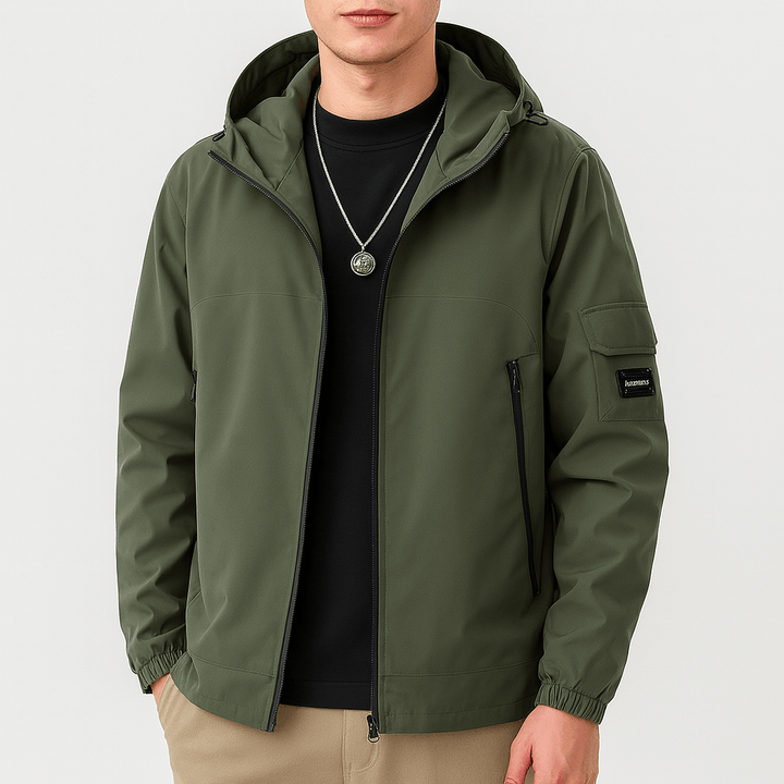 Unisex Hooded Jacket Water-Resistant Lightweight