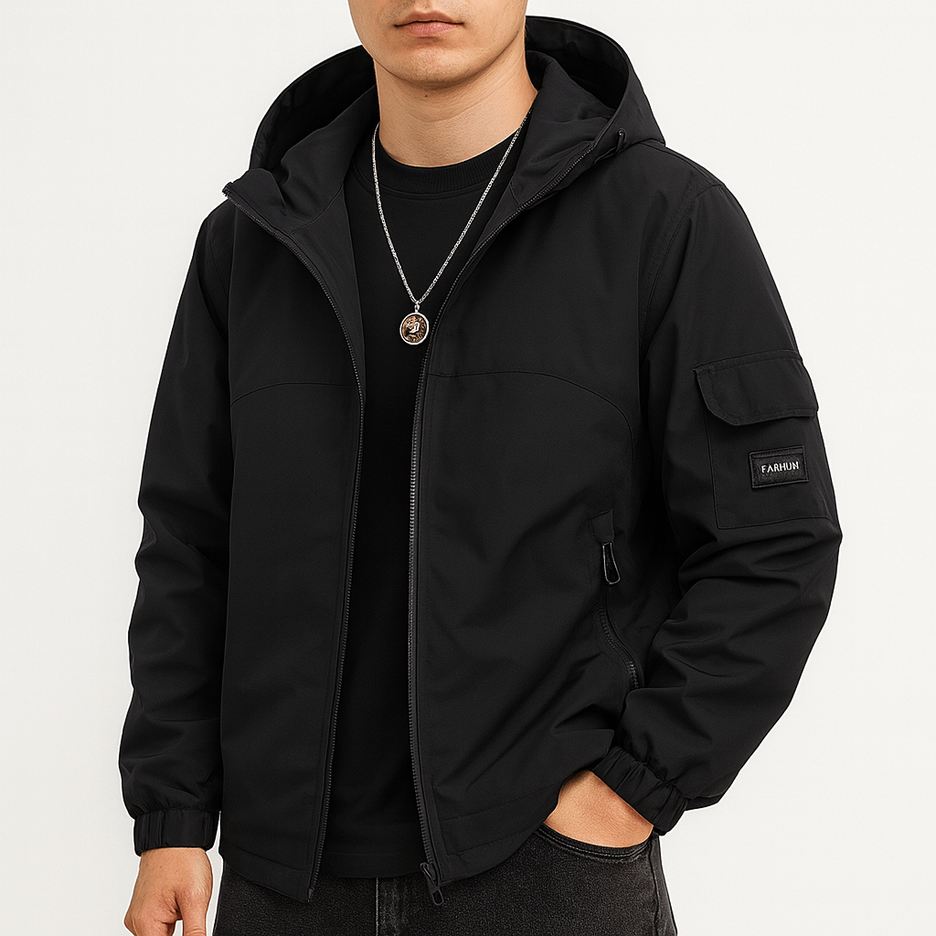 Unisex Hooded Jacket Water-Resistant Lightweight
