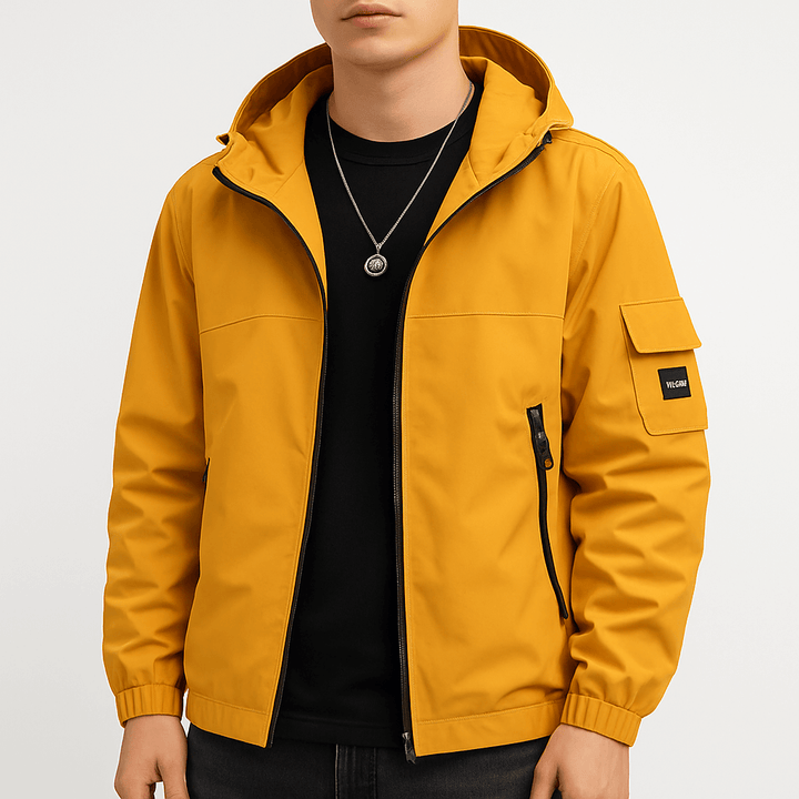 Unisex Hooded Jacket Water-Resistant Lightweight - BritishMode