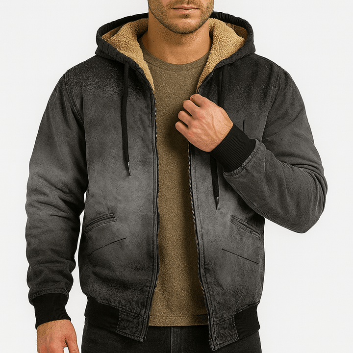 Unisex Hooded Jacket with Fleece Lining