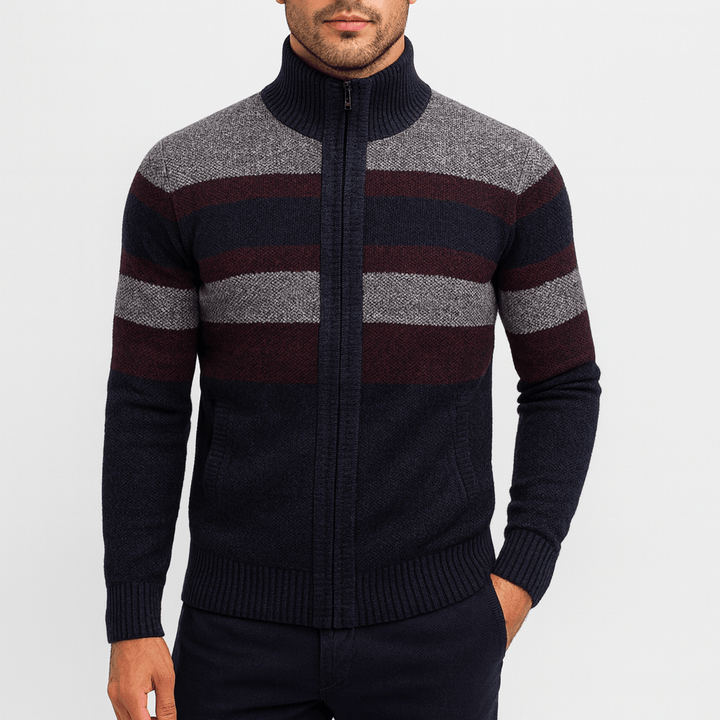 Womens Textured Knit Jacket Relaxed Fit
