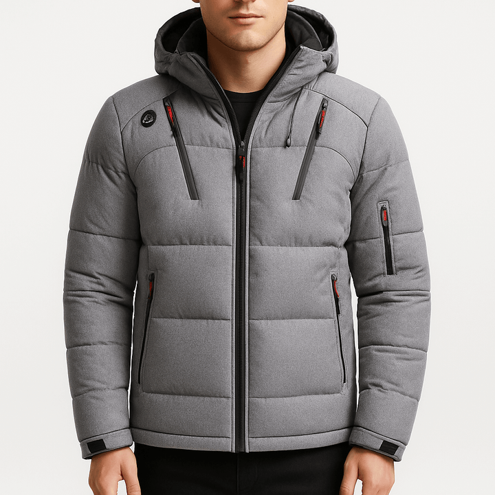 Unisex Padded Winter Jacket with Hooded Design - BritishMode