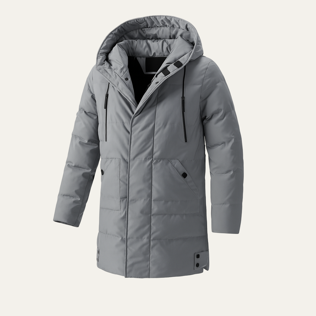 Mens Down Coat Thickened Hooded Winter Jacket