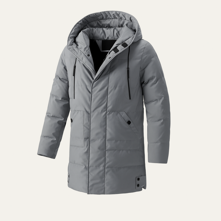 Mens Down Coat Thickened Hooded Winter Jacket