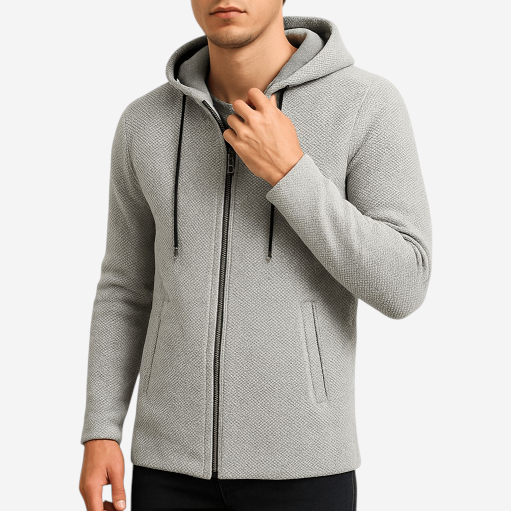 Womens Chenille Hooded Cardigan Relaxed Fit