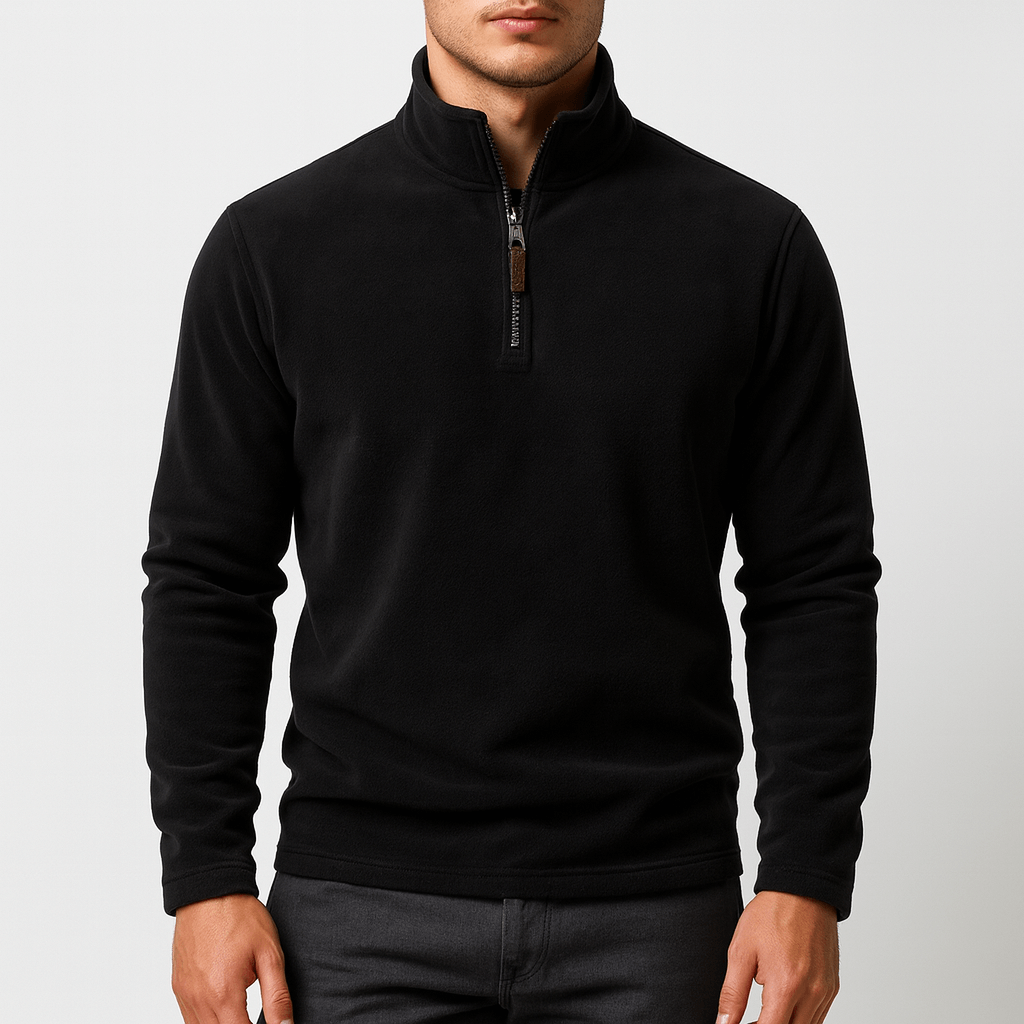 Unisex Knit Quarter-Zip Pullover - BritishMode