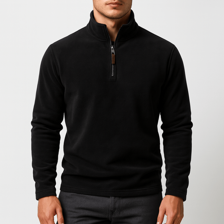 Unisex Knit Quarter-Zip Pullover - BritishMode