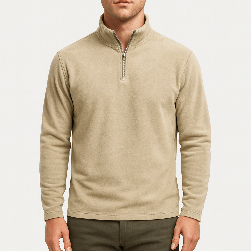 Unisex Knit Quarter-Zip Pullover