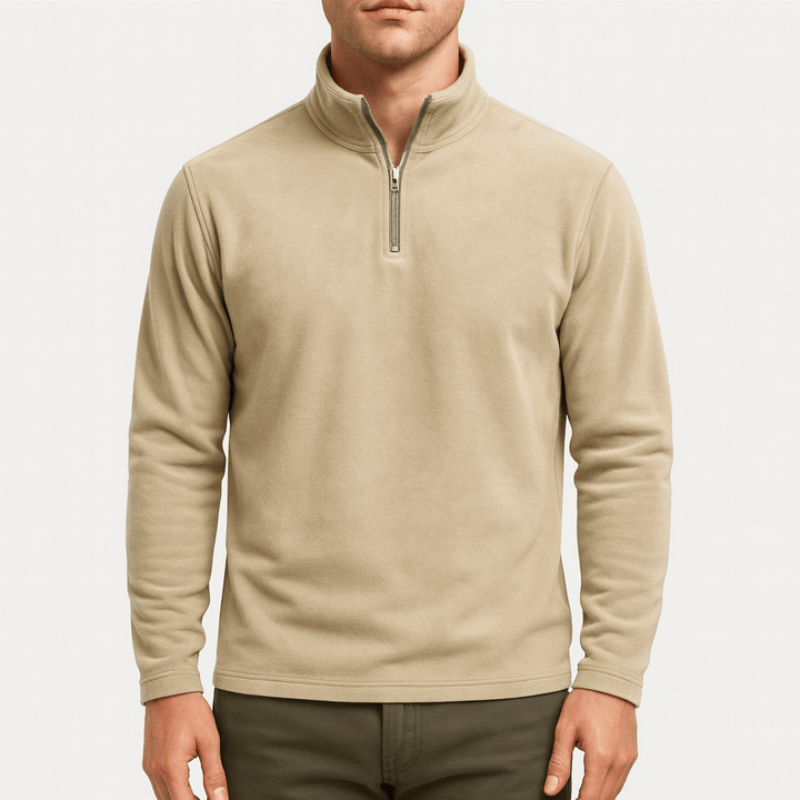 Unisex Knit Quarter-Zip Pullover