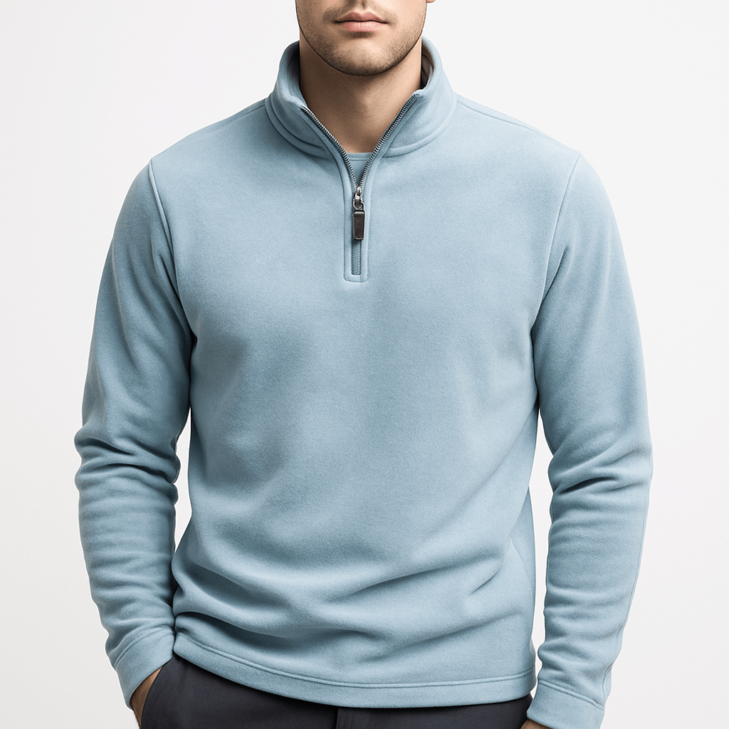 Unisex Knit Quarter-Zip Pullover