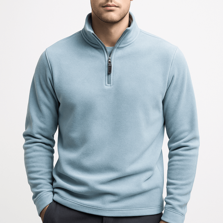 Unisex Knit Quarter-Zip Pullover