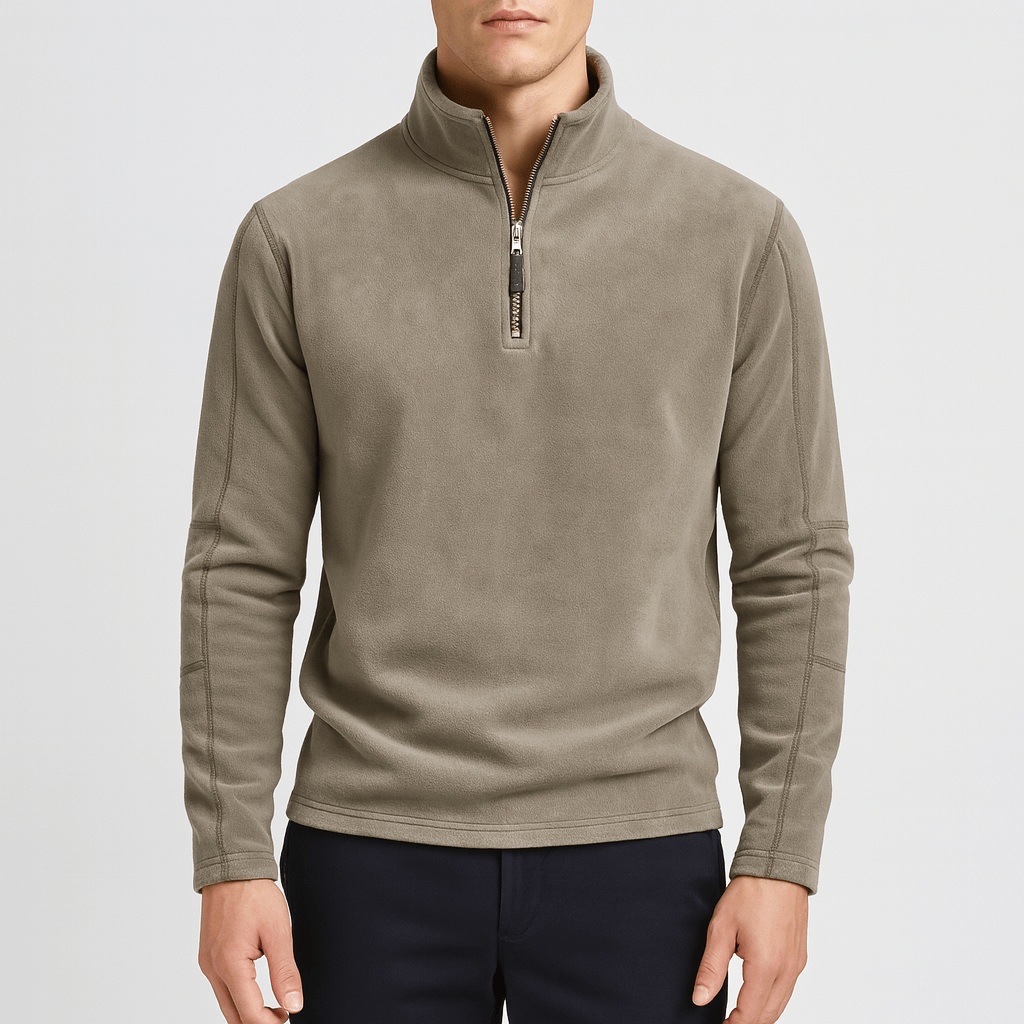 Unisex Knit Quarter-Zip Pullover