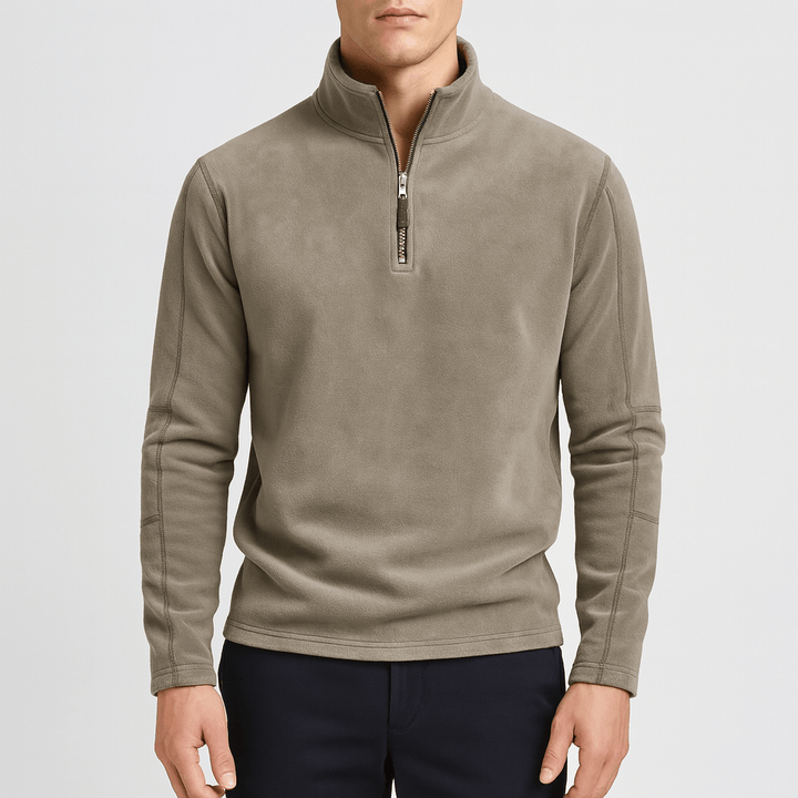 Unisex Knit Quarter-Zip Pullover