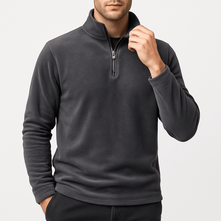 Unisex Knit Quarter-Zip Pullover