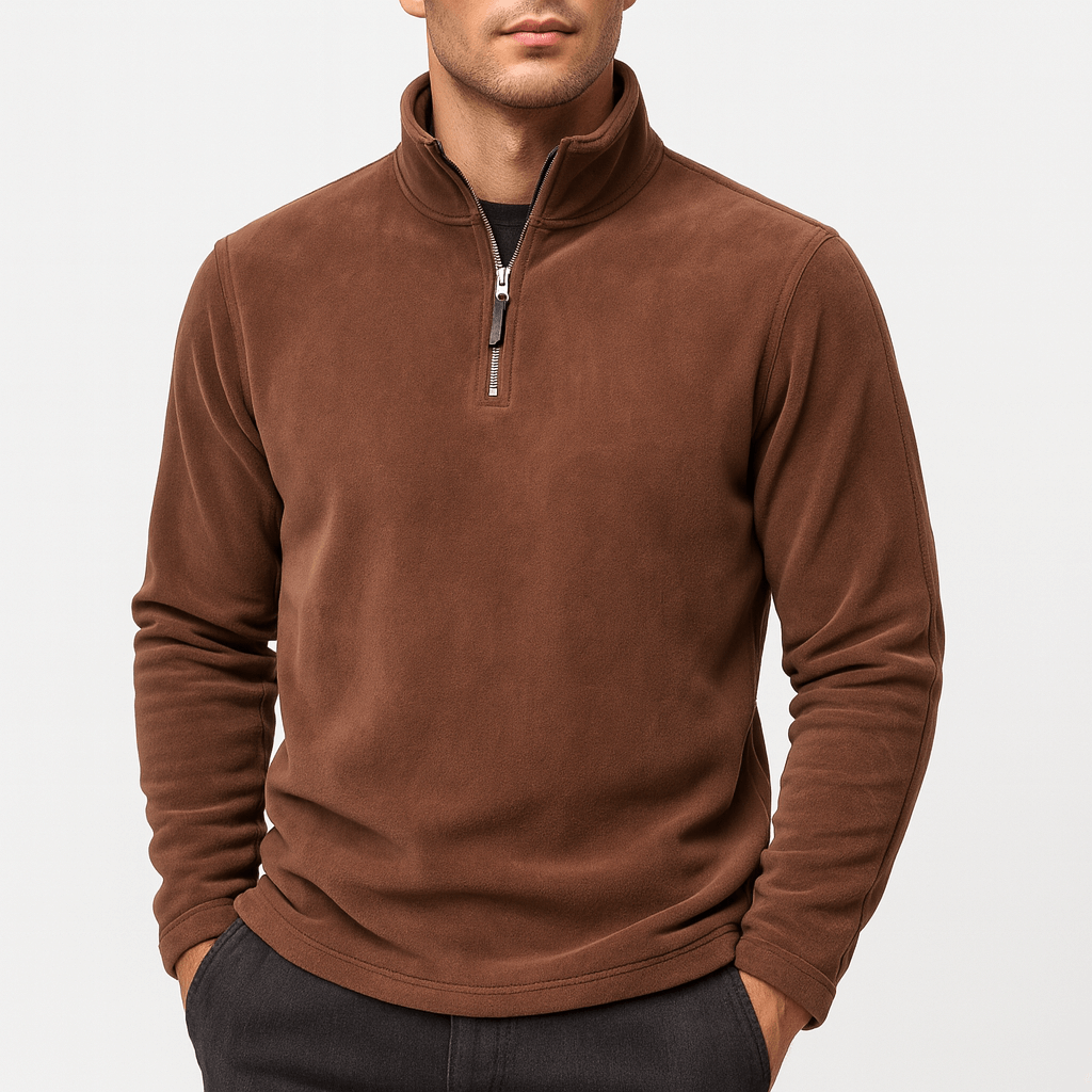 Unisex Knit Quarter-Zip Pullover