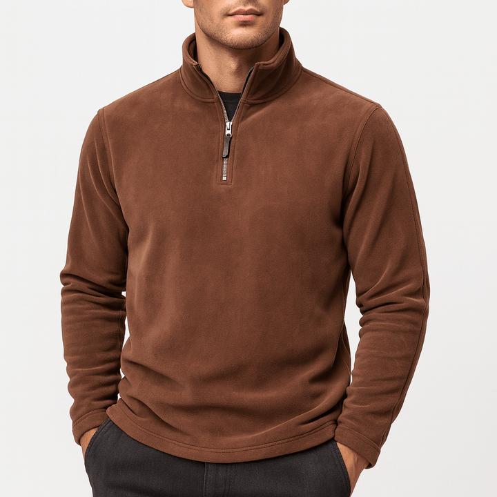 Unisex Knit Quarter-Zip Pullover