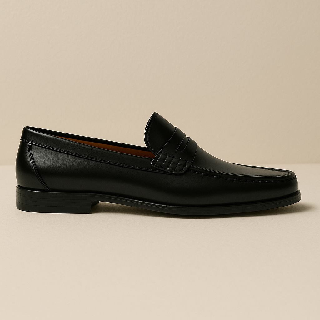 Mens Leather Slip-On Loafers Classic Fit