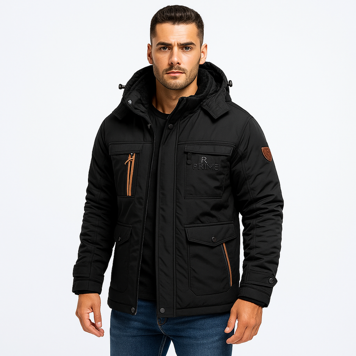 Mens Winter Parka with Multiple Pockets Regular Fit - BritishMode