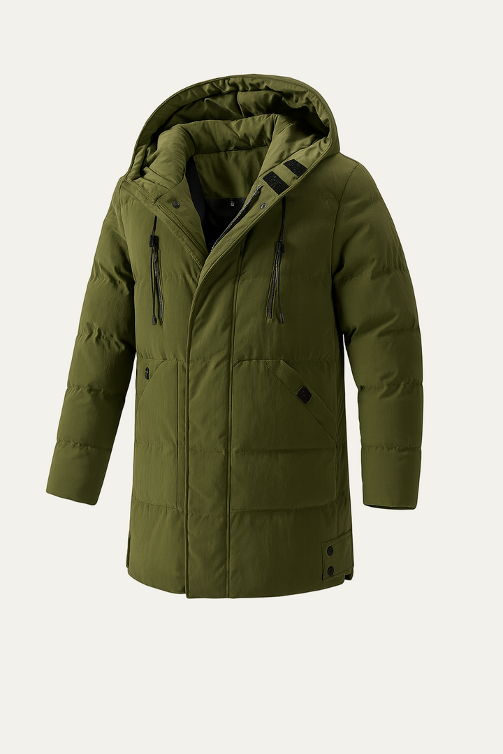 Mens Down Coat Thickened Hooded Winter Jacket