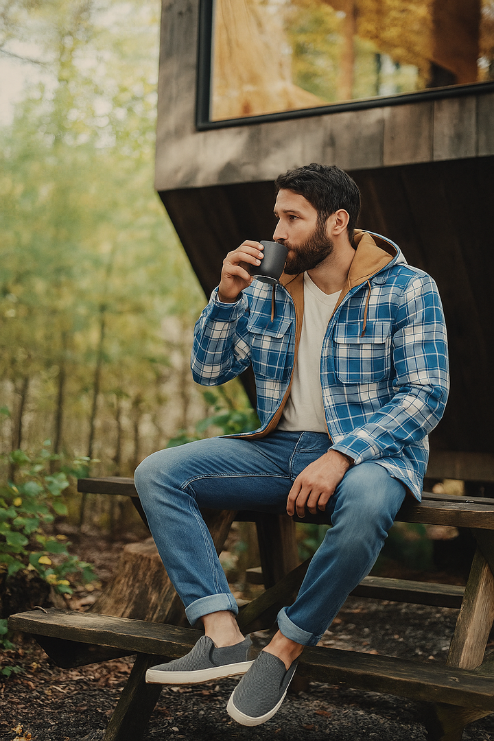 Mens Fleece Jacket Insulated Hooded