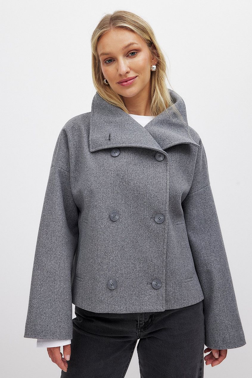 Womens Double-Breasted Jacket Chic Tailored Fit - BritishMode