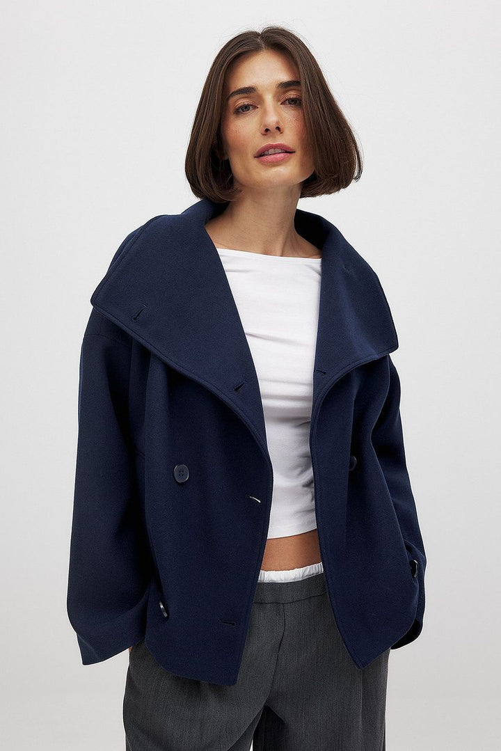 Womens Double-Breasted Jacket Chic Tailored Fit