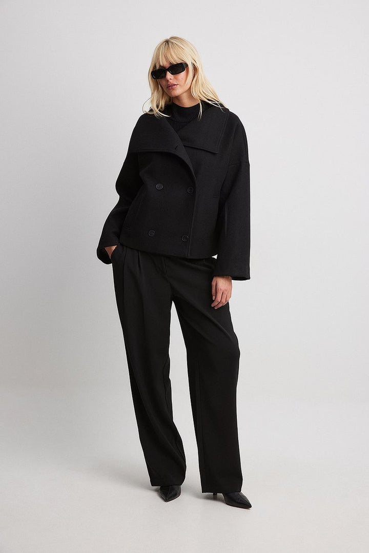 Womens Double-Breasted Jacket Chic Tailored Fit