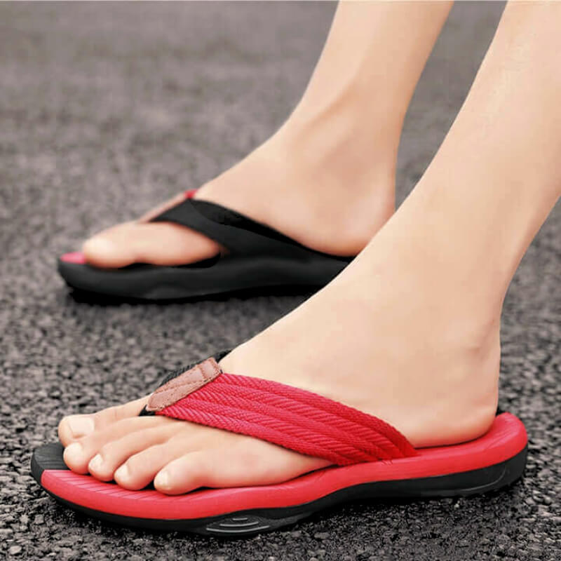 Unisex Orthopedic Flip Flops with Arch Support and Anti-Sweat Feature