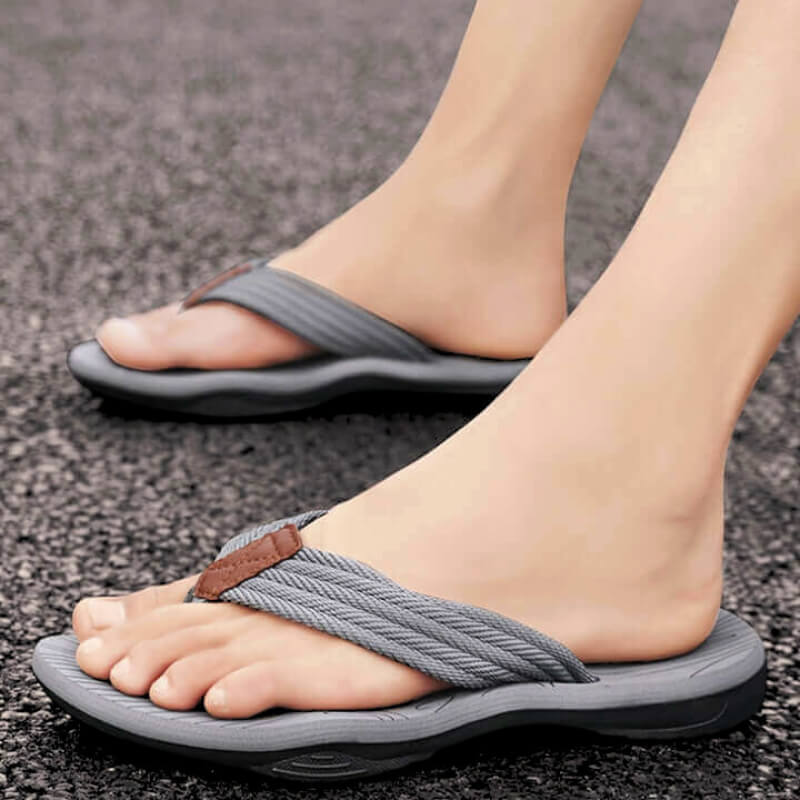Unisex Orthopedic Flip Flops with Arch Support and Anti-Sweat Feature