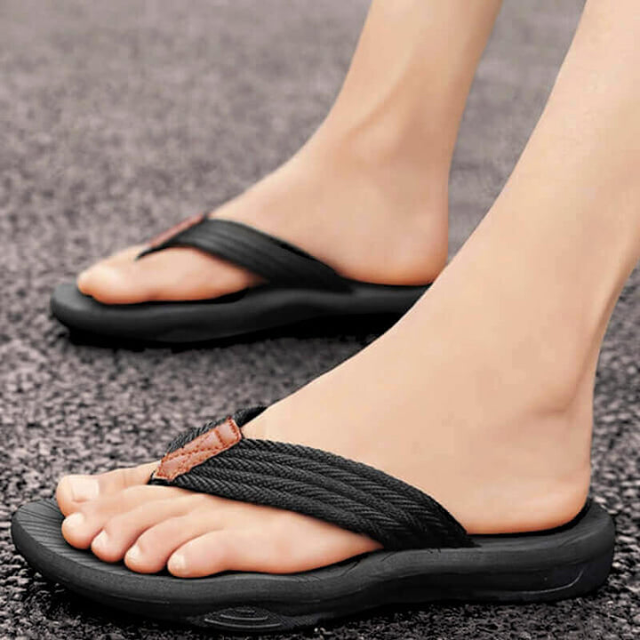 Unisex Orthopedic Flip Flops with Arch Support and Anti-Sweat Feature