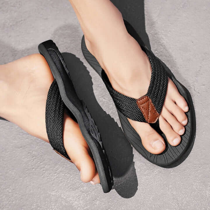 Unisex Orthopedic Flip Flops with Arch Support and Anti-Sweat Feature