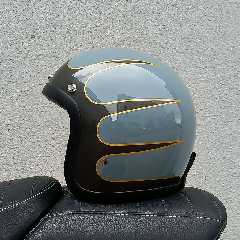 Unisex Motorcycle Helmet Vintage Style DOT ECE Certified