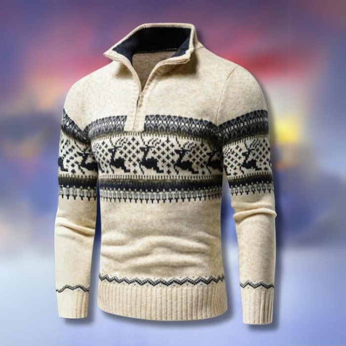 Mens Sweater Cable Knit Classic Fit