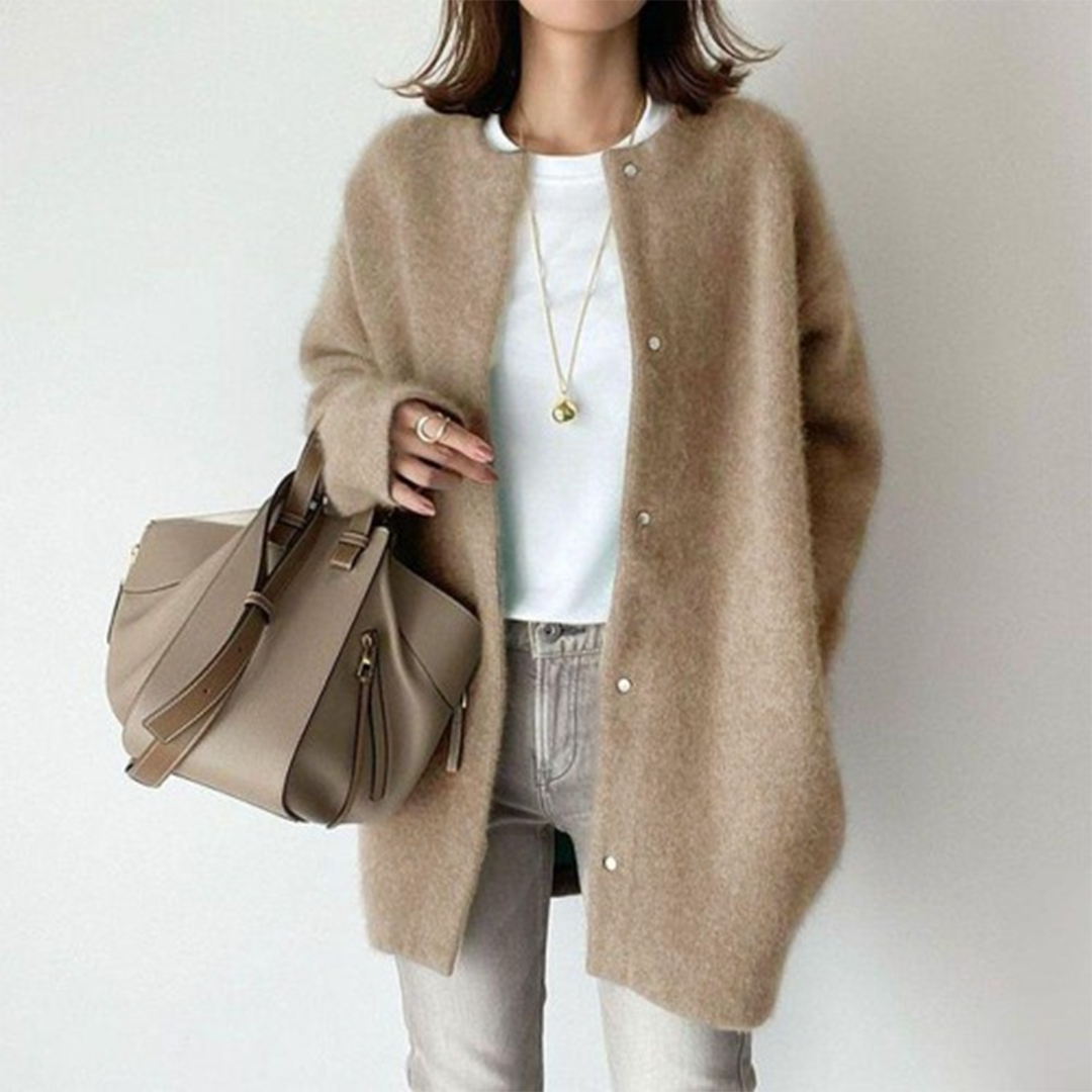 Womens Knit Cardigan Elegant Fit - BritishMode