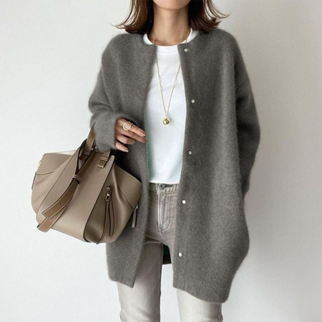 Womens Knit Cardigan Elegant Fit