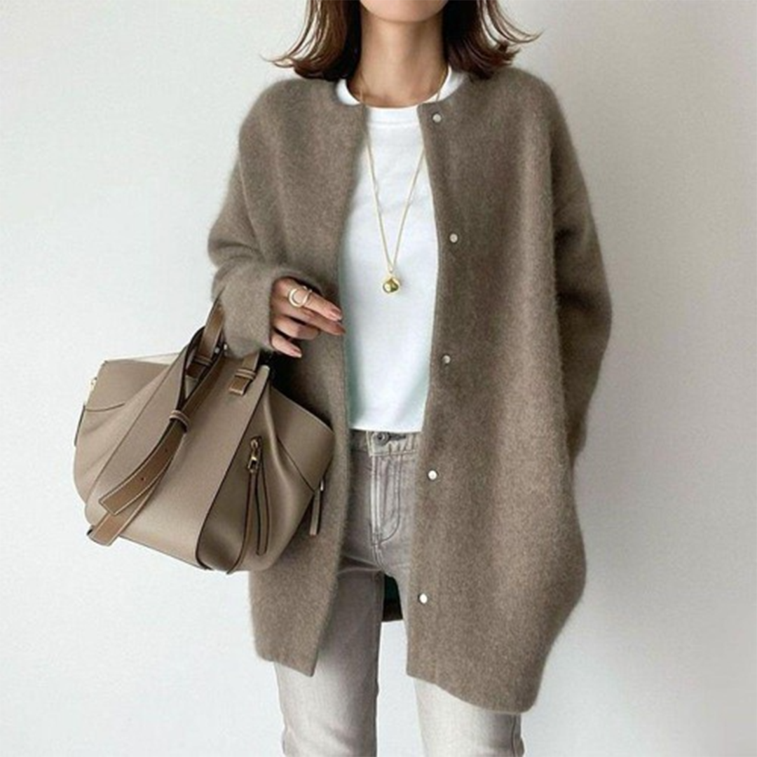 Womens Knit Cardigan Elegant Fit