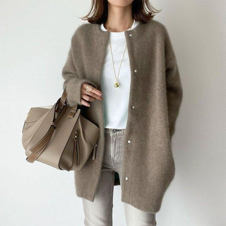 Womens Knit Cardigan Elegant Fit