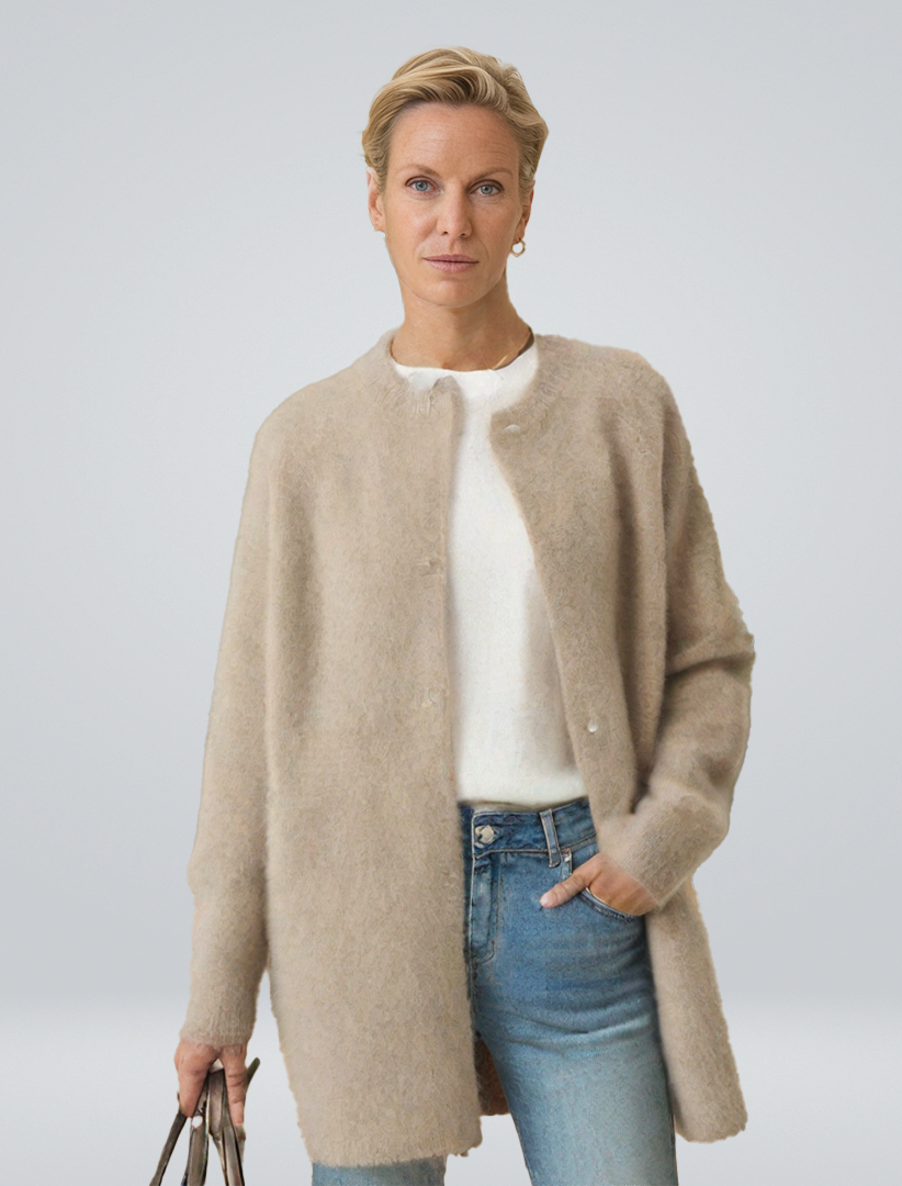 Womens Knit Cardigan Elegant Fit