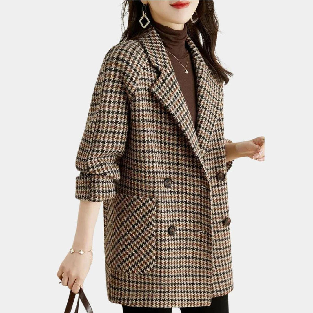 Womens Wool Winter Coat Two-Button Classic Fit - BritishMode